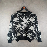 Andrea Jumper Womens Large L Black Knitted Vintage Italian Pullover